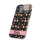 Personalized Gold & Pink Confetti Tough Phone Case — Glitter Dot Protective Phone Cover