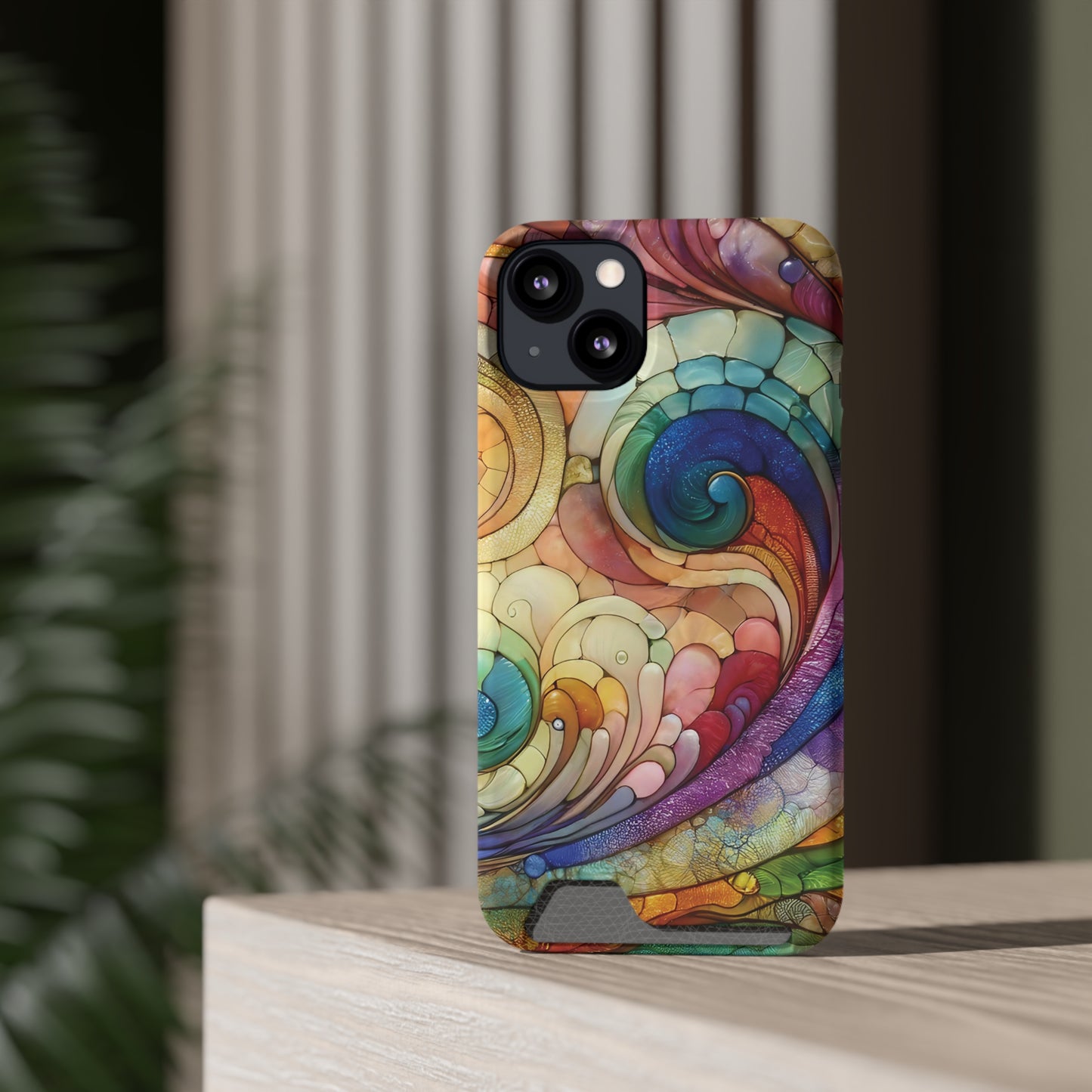 Spiral Spectrum iPhone and Samsung Case Card Holder