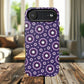 Violet Nova Bloom Stylish Tough Magnetic iPhone Case, Purple Floral iPhone Cover, Durable Cell iPhone Protector, Gift for Her, Mother's Gift