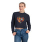 Patchwork Hearts Women's Cropped Bella Canvas Sweatshirt