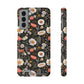 Blossom Elegance: Noir Garden iPhone and Samsung Case With Card Holder