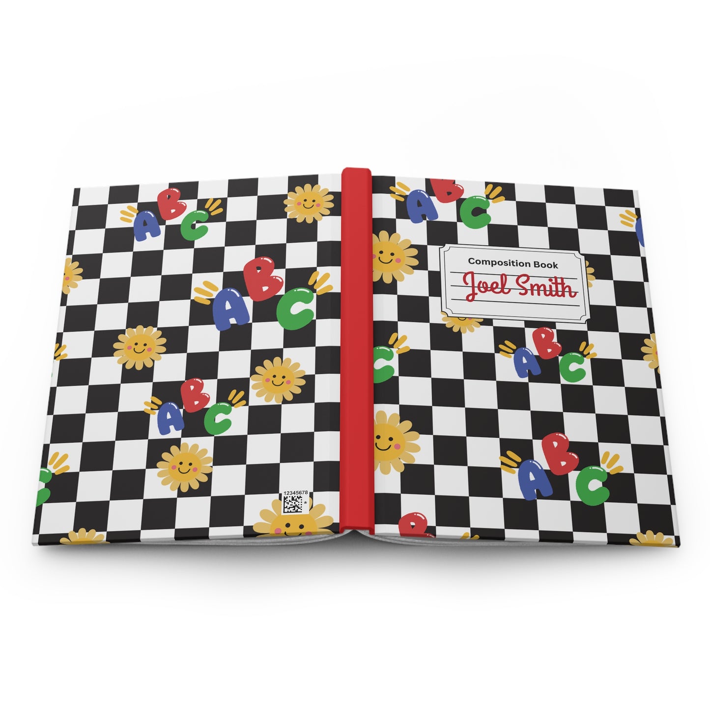 Custom Schoolyard Chic Composition Book Inspired Ruled Hardcover Journal for Kids, Fun School Notebook, Customizable Composition Book, Back to School Gift, Learning Organizer