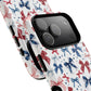 Patriotic Coquette Tough iPhone Magnetic Case, Stylish Gift for Her, Summer Celebrations, Cute Bow Design