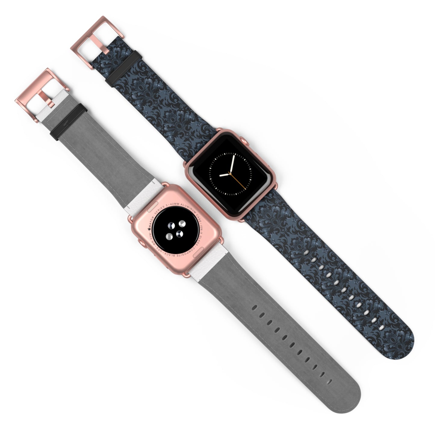 Opulent Dusk Elegant Floral Watch Band - Stylish Accessory for Daily Wear.