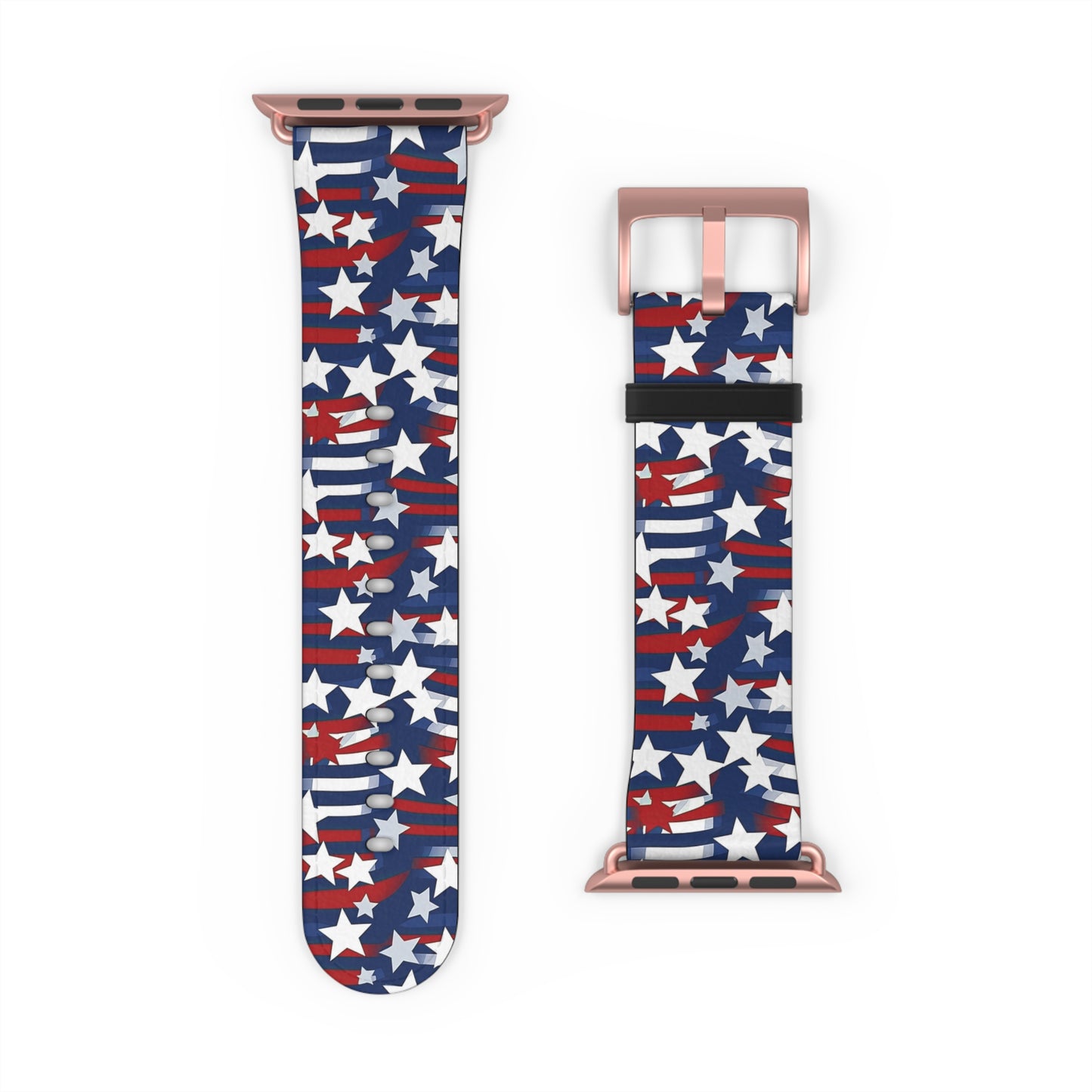 Patriotic Waves - Red, White & Blue Stars | USA Flag Design
