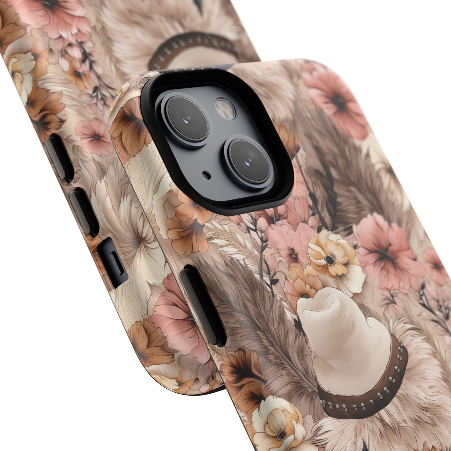 Western Boho Tough iPhone Magnetic Case - Bohemian Style, Durable Protection, Unique Gift, Trendy Accessory, iPhone Cover