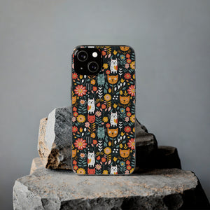 Whimsical Feline Garden Soft iPhone, Google and Samsung Cases