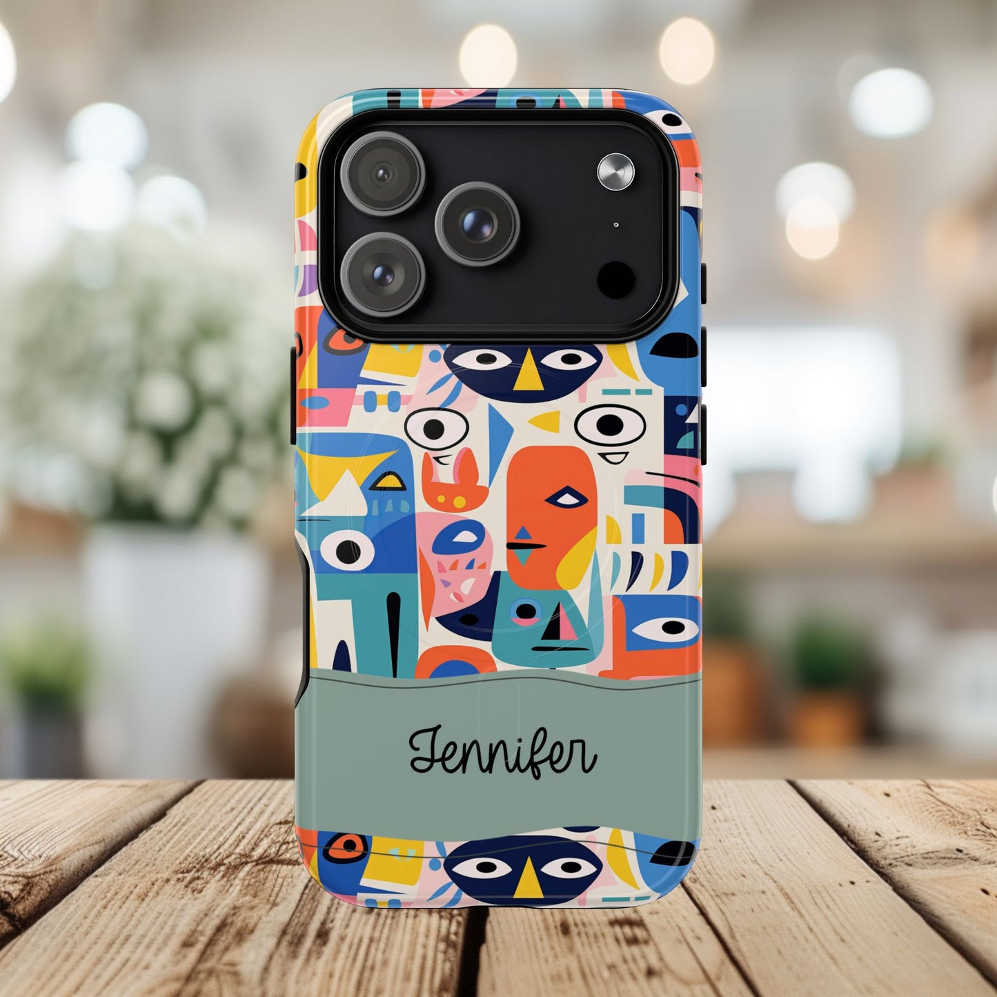 Personalized Vibrant Phone Case,  Magnetic iPhone Cover, Colorful Abstract Protection, Trendy Gift, Unique Tech Accessory, Art Phone Case