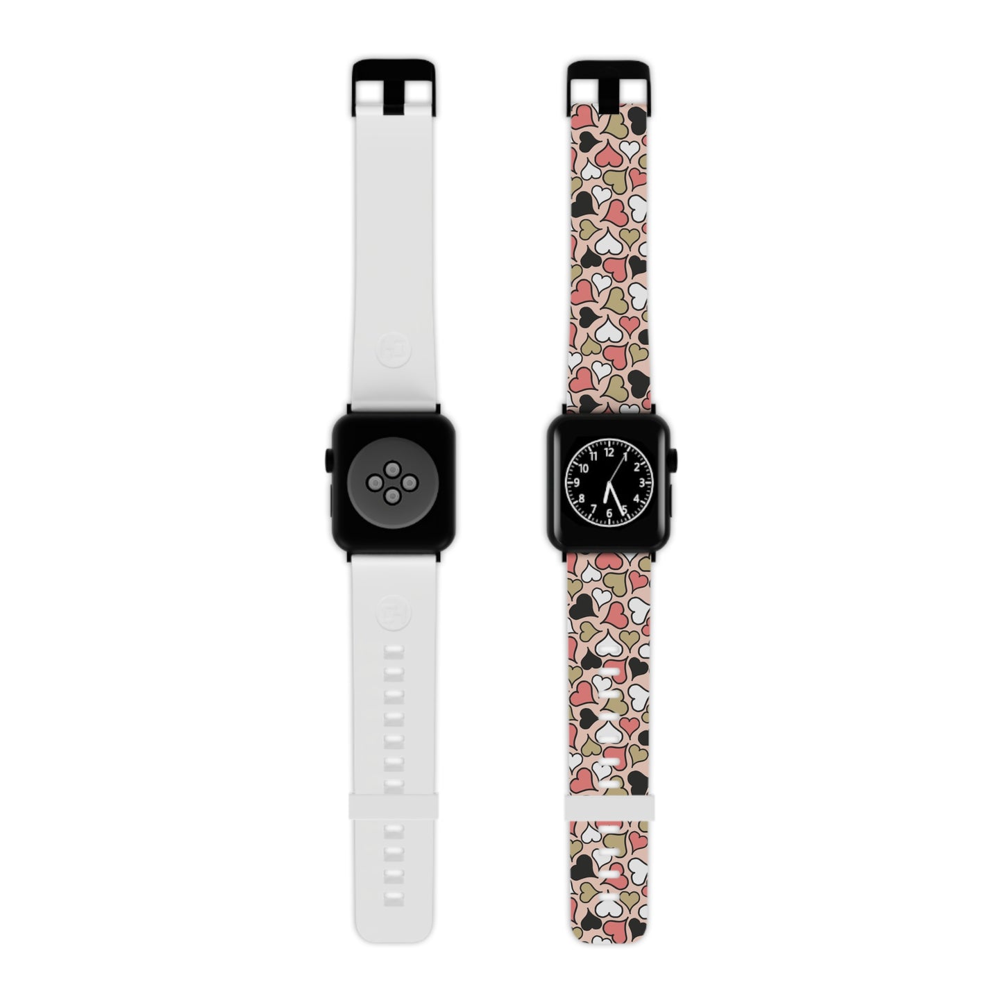 Love Heart Pattern Apple Watch Band, Style Accessory, Gift for Her, Valentines, Casual Wear, Holiday Fashion