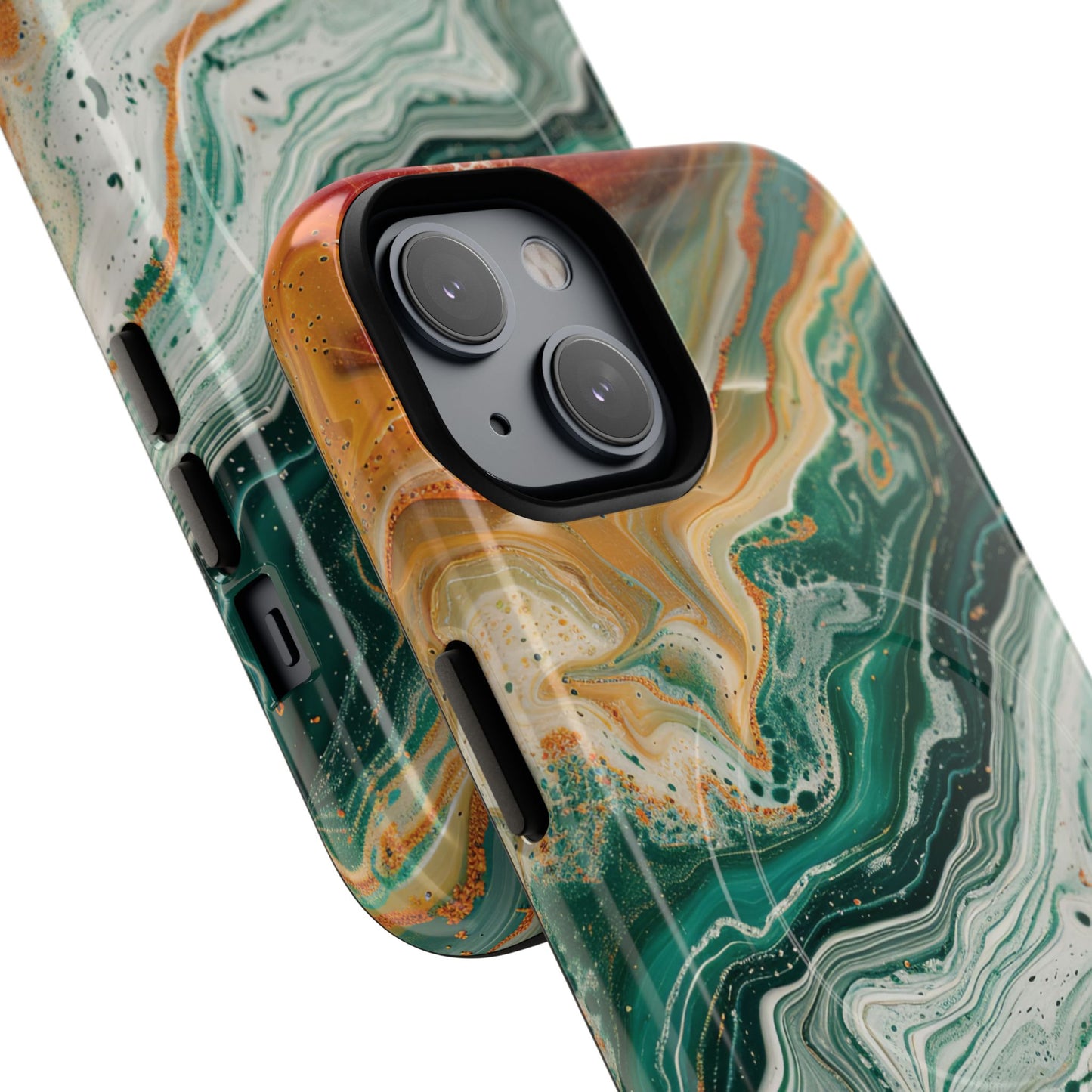 Stylish Tough Acrylic Magnetic iPhone Cases for Everyday Protection, Marble Design, Unique Gifts for Tech Lovers, Holiday Essentials