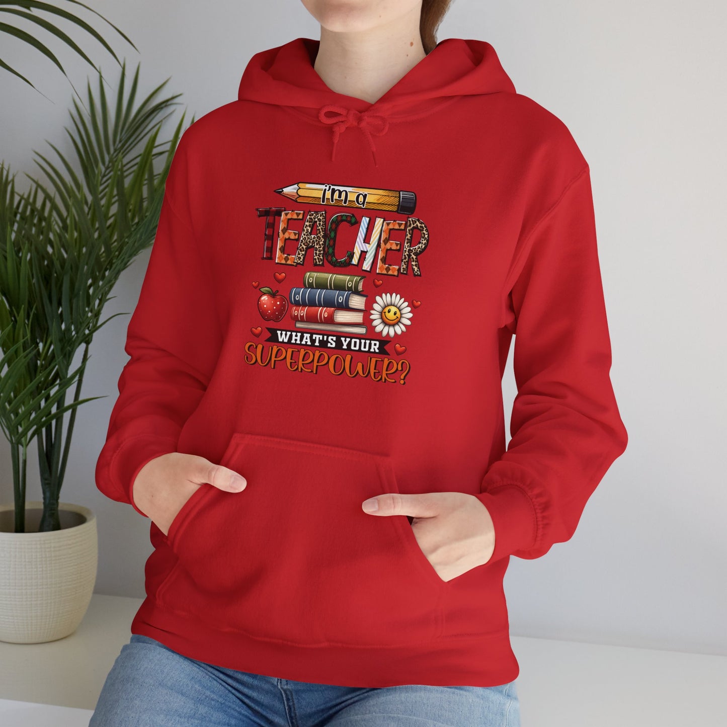 Teachers are Heros Unisex Heavy Blend™ Hooded Sweatshirt