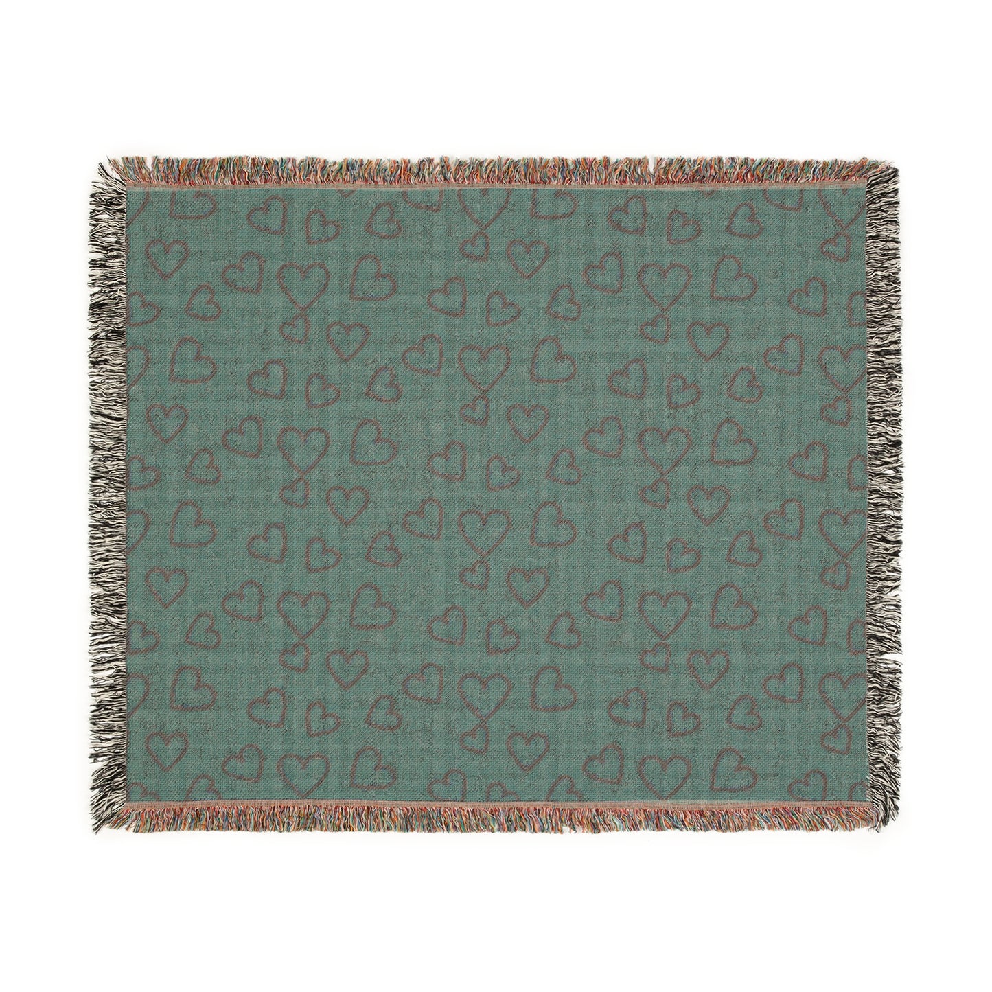 Hearts Illustration Tapestry Woven Blanket