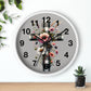 Floral Cross Wall Clock - Elegant Decor for Faith & Home