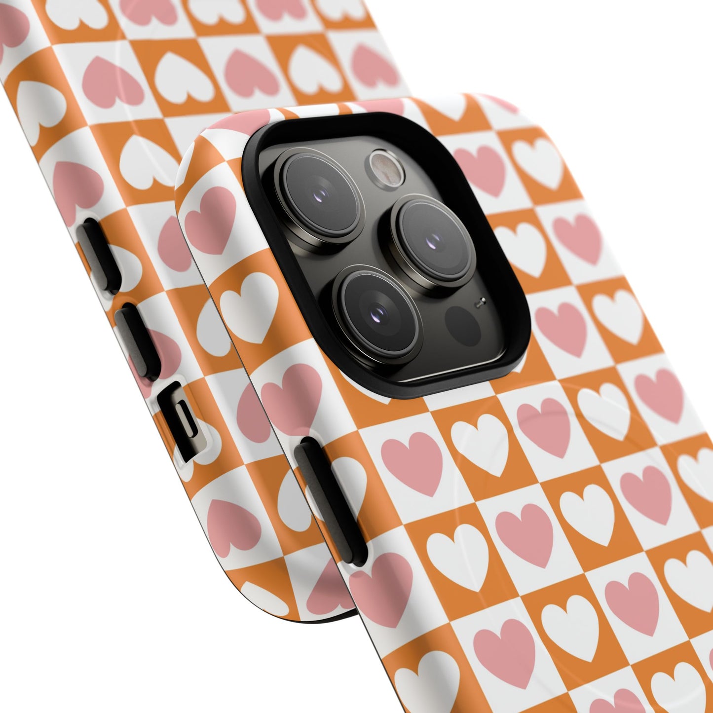 Heart Pattern Magnetic iPhone Case, Valentine Gift, Cute iPhone Accessory, Durable Case for Lovers, Custom iPhone Skin, Sweetheart Case