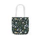 Daisy Delight Floral Canvas Tote Bag with 5-Color Straps | Eco-Friendly Shopping Bag