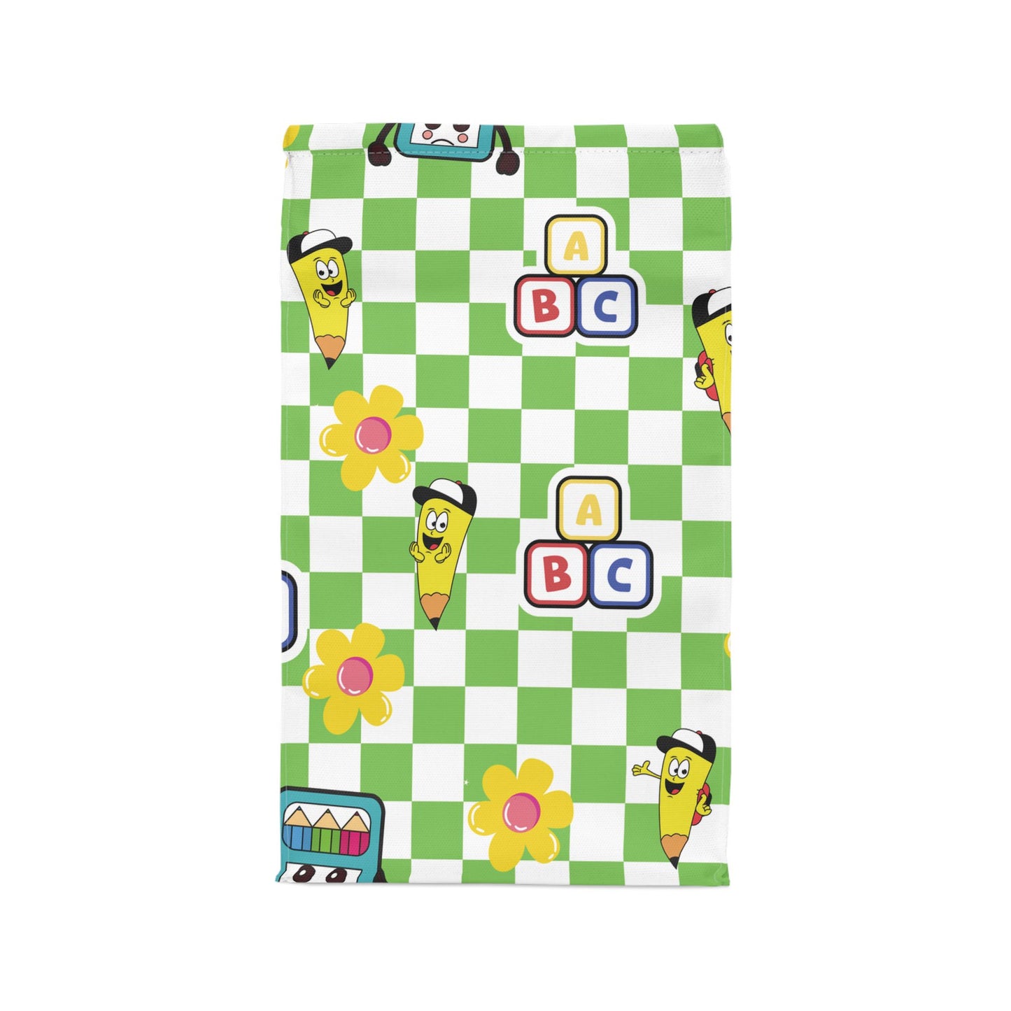 Custom Green SchoolYard Chic Composition Book Inspired Stylish Polyester Lunch Box for Kids - Perfect for School, Picnics, or Snacks | Personalized ABC Design, Back to School, Family [...]