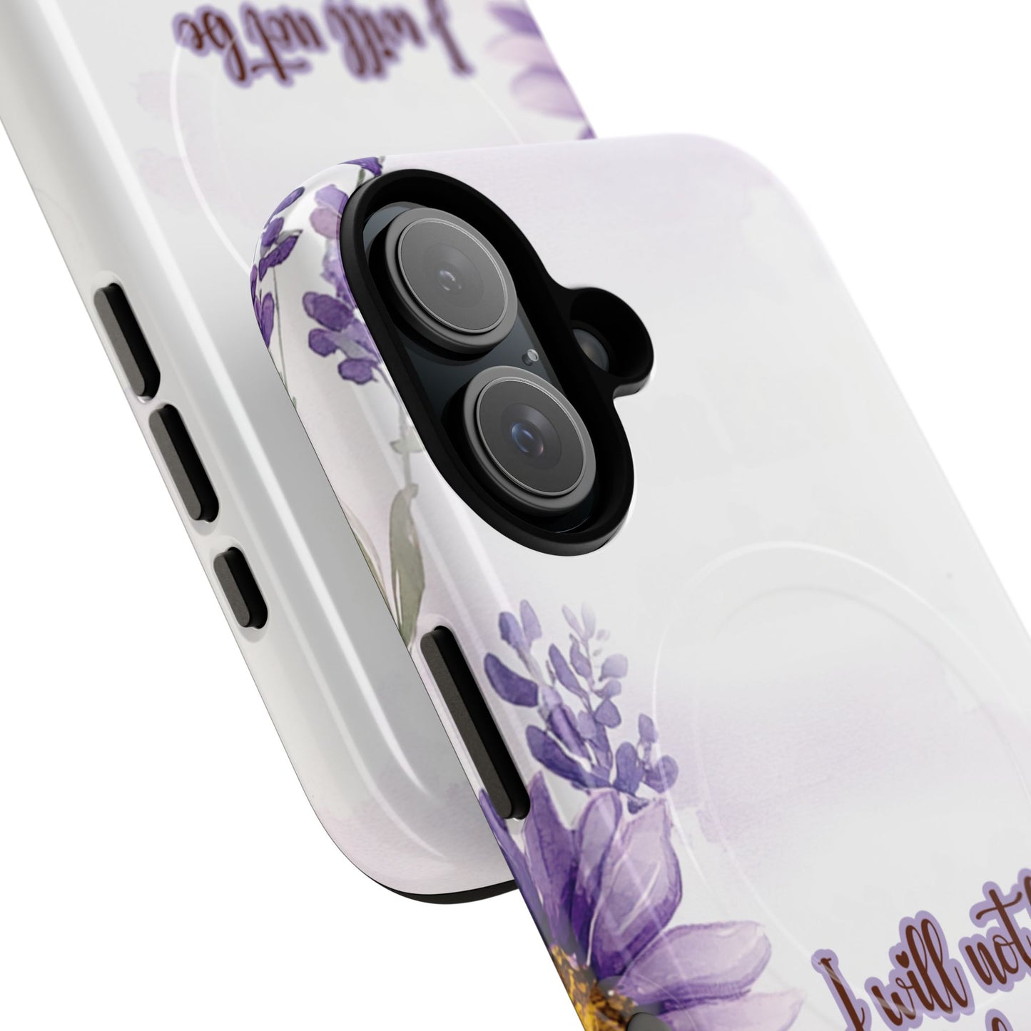 Floral Inspirational Tough iPhone Magnetic Case, Psalm 16:8 Gift, Faith Gift, MagSafe® iPhone® Tough Case, iPhone 14, iPhone 15, iPhone 16, Pro, Pro Max, Plus