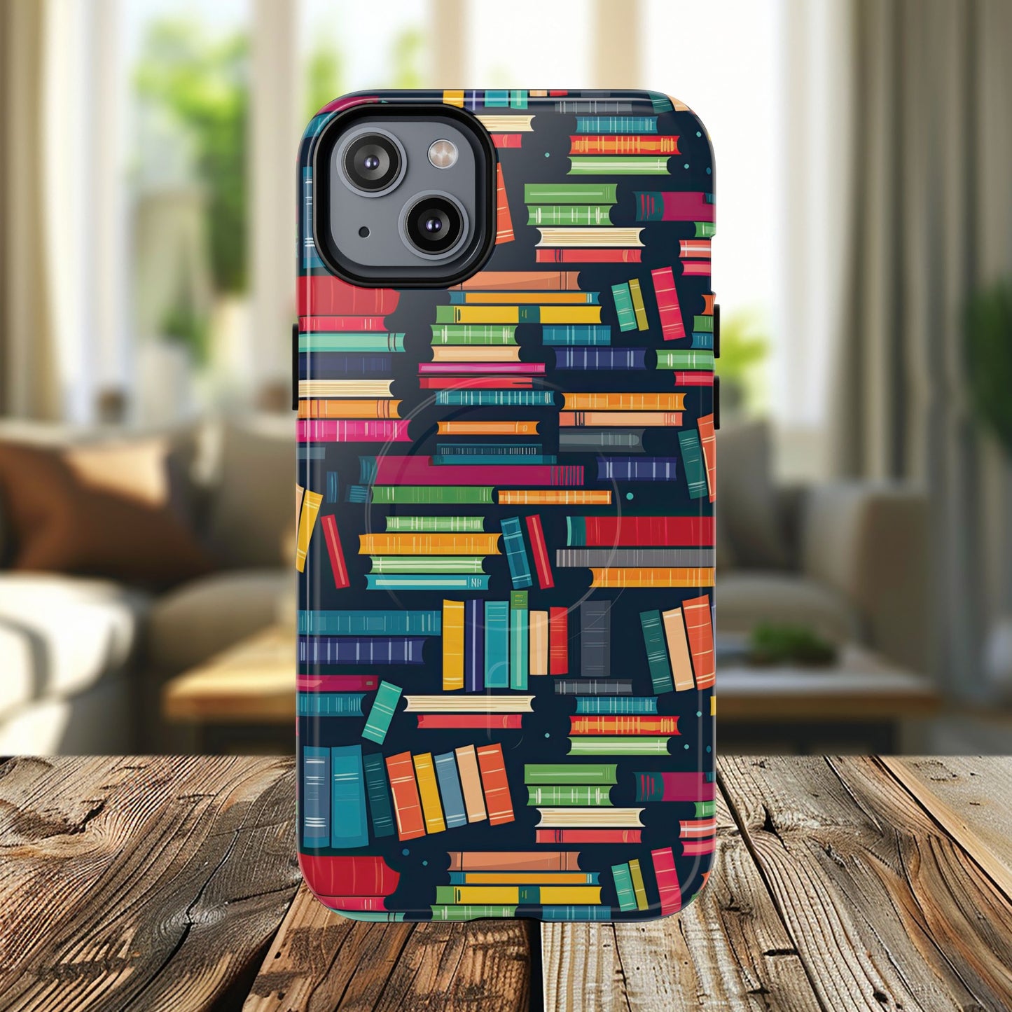 Colorful Book-Themed Phone Case, Literary Gift, Tough Magnetic Case, Book Lover’s Accessory, Phone Protection, Reading Enthusiast
