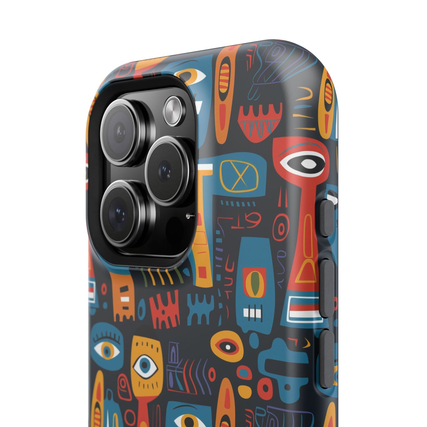 Personalized Colorful Abstract Faces Clear Impact-Resistant Case