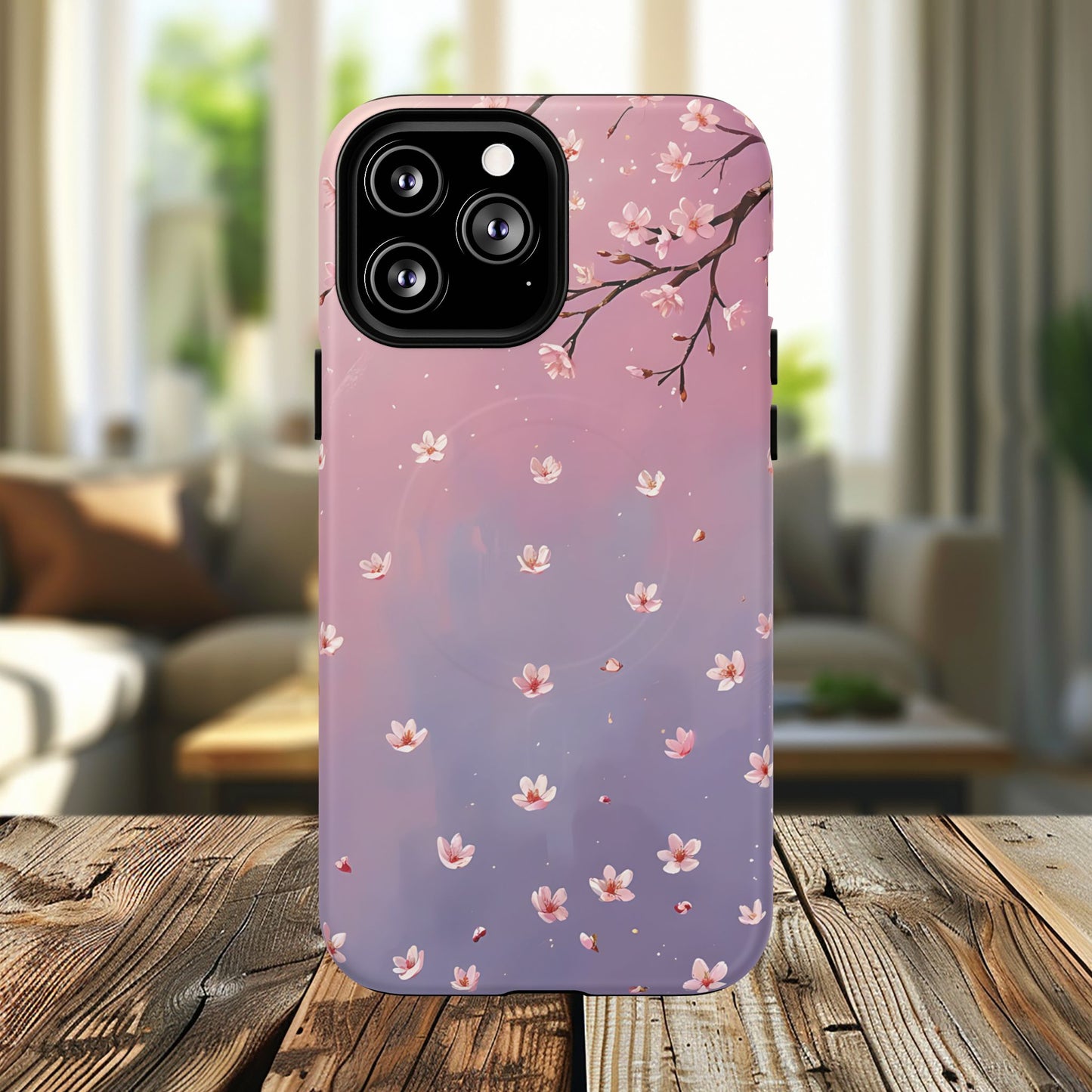 Tiny Cherry Blossom Floral Tough Magnetic Phone Cases, Durable Phone Cover, Floral Design Case, iPhone Protector, Cute Gift for Her