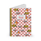 Personalized Red SchoolYard Chic Composition Book Inspired Playful Spiral Notebook - Perfect for School, Journaling, Kids, Teachers, Back to School Gifts
