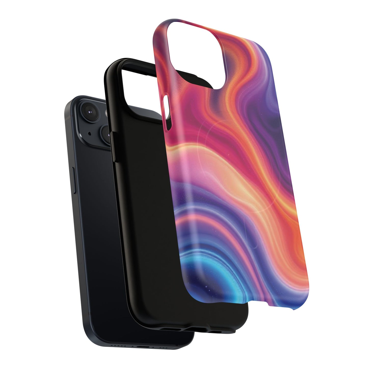Cosmic Lava Flow Colorful Abstract iPhone Case , Tough Magnetic Protection, Stylish Accessories, Gift for Tech iPhone Lovers, Vibrant Mobile Covers