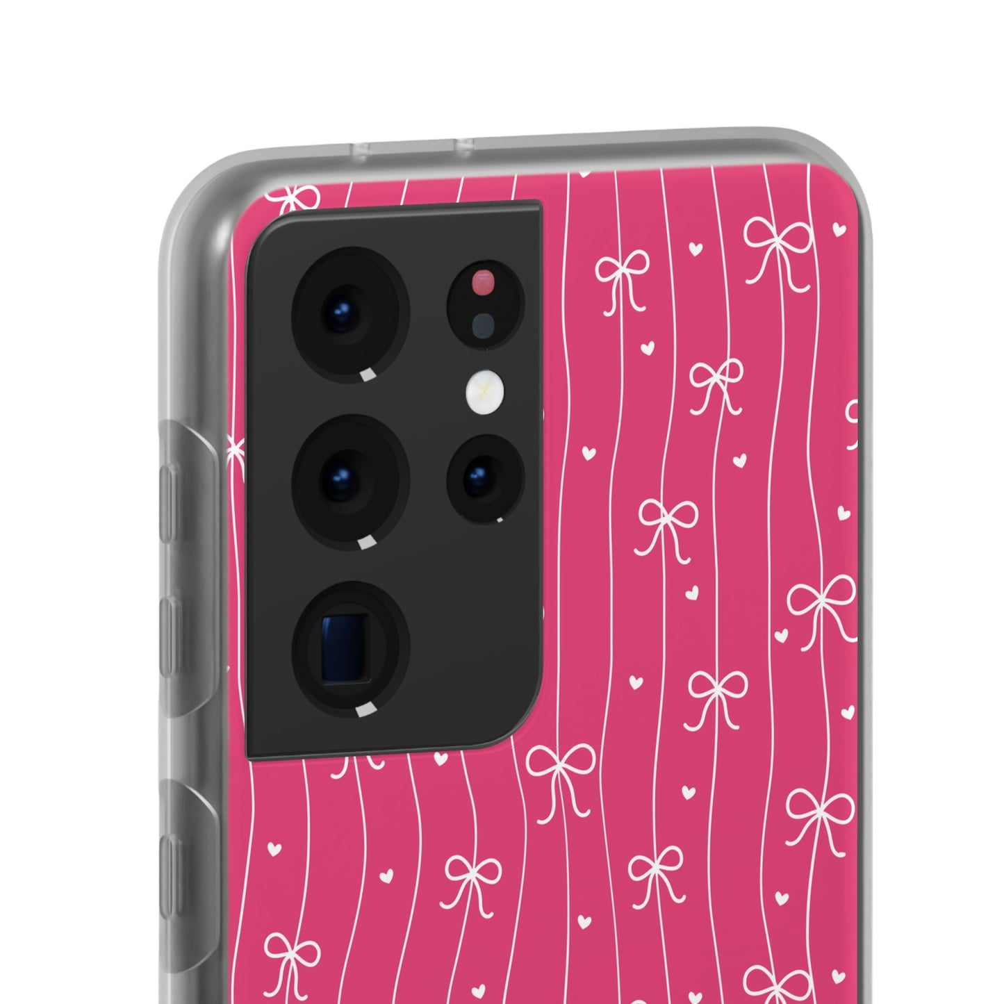 Personalized Pink Bow Coquette Slim Flexi iPhone and Samsung Cases — Custom Name or Affirmation