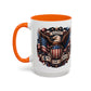 4th of July Eagle Coffee Mug — Patriotic American Flag Accent Mug (11/15oz)