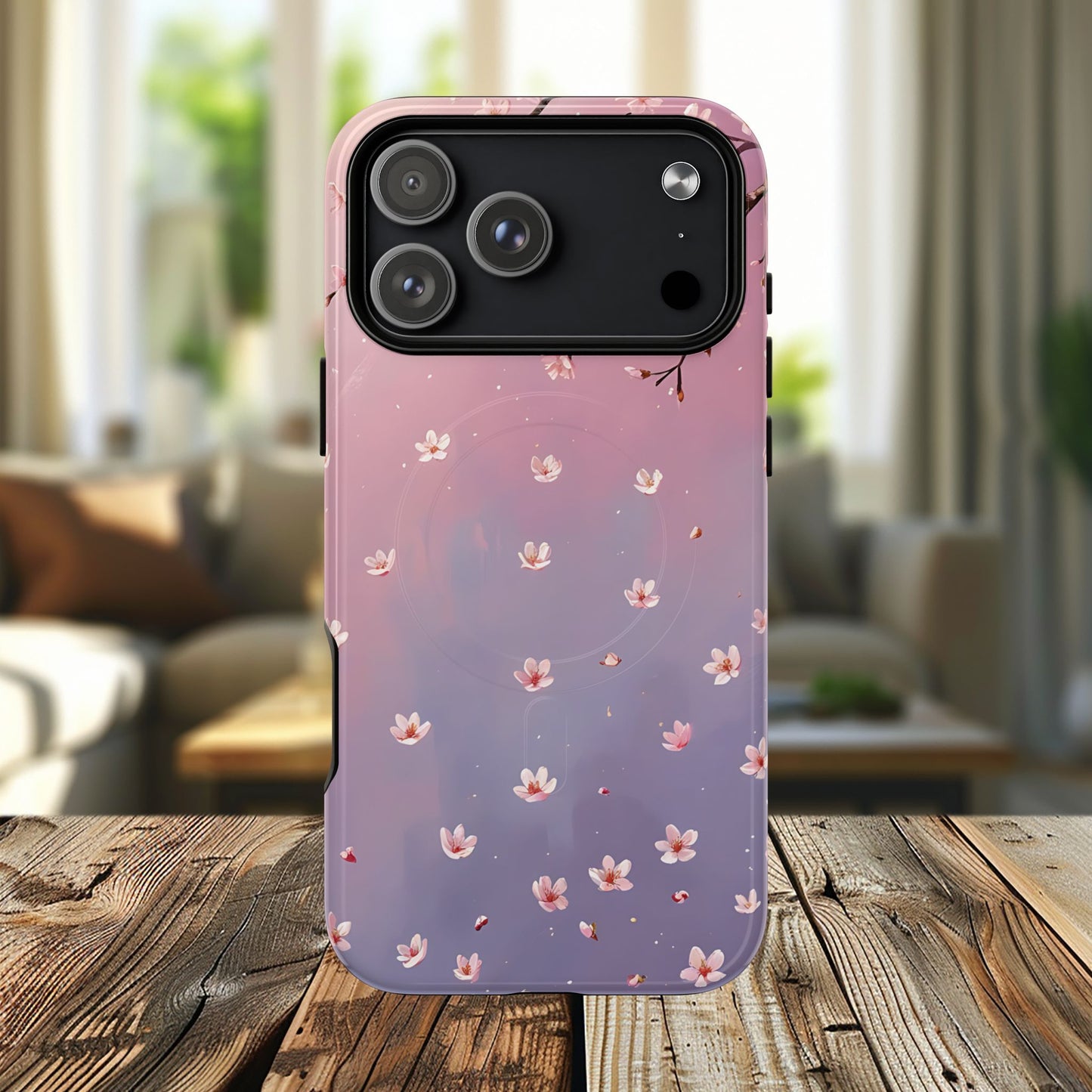 Tiny Cherry Blossom Floral Tough Magnetic Phone Cases, Durable Phone Cover, Floral Design Case, iPhone Protector, Cute Gift for Her