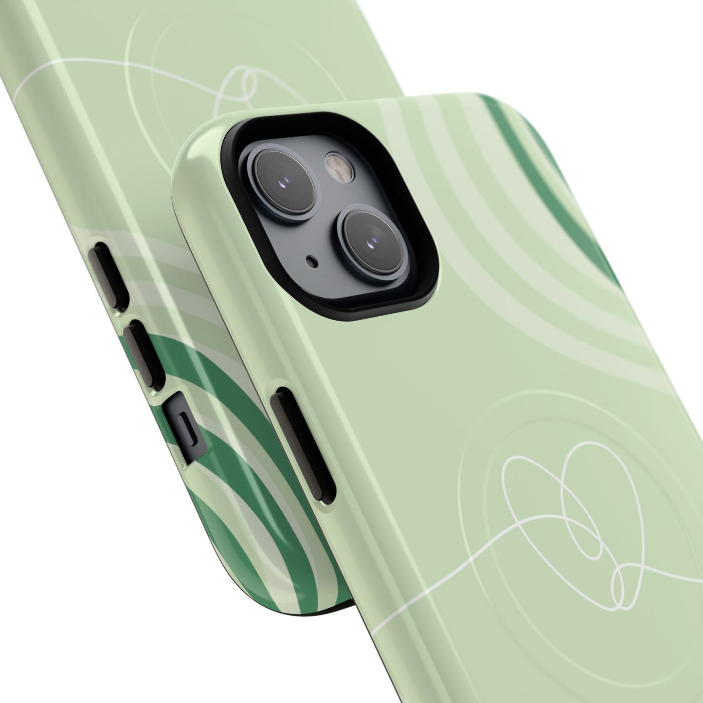 Loving Lines Tough iPhone Magnetic Cases, Eco-Friendly Gift, Birthday Present, iPhone 14, iPhone 15, iPhone 16, Pro, Pro Max, Plus MagSafe Protection Case.