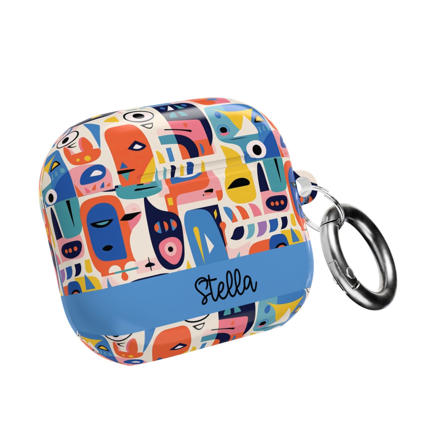 Personalized Abstract Art AirPod Case — Colorful Custom Name/Affirmation Design