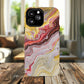 Colorful Red Marble iPhone Case, Tough Magnetic Cases, Stylish iPhone Protection, Unique Gift for iPhone Lovers, iPhone Accessories