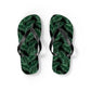 Black Tropical Bliss Flip Flops