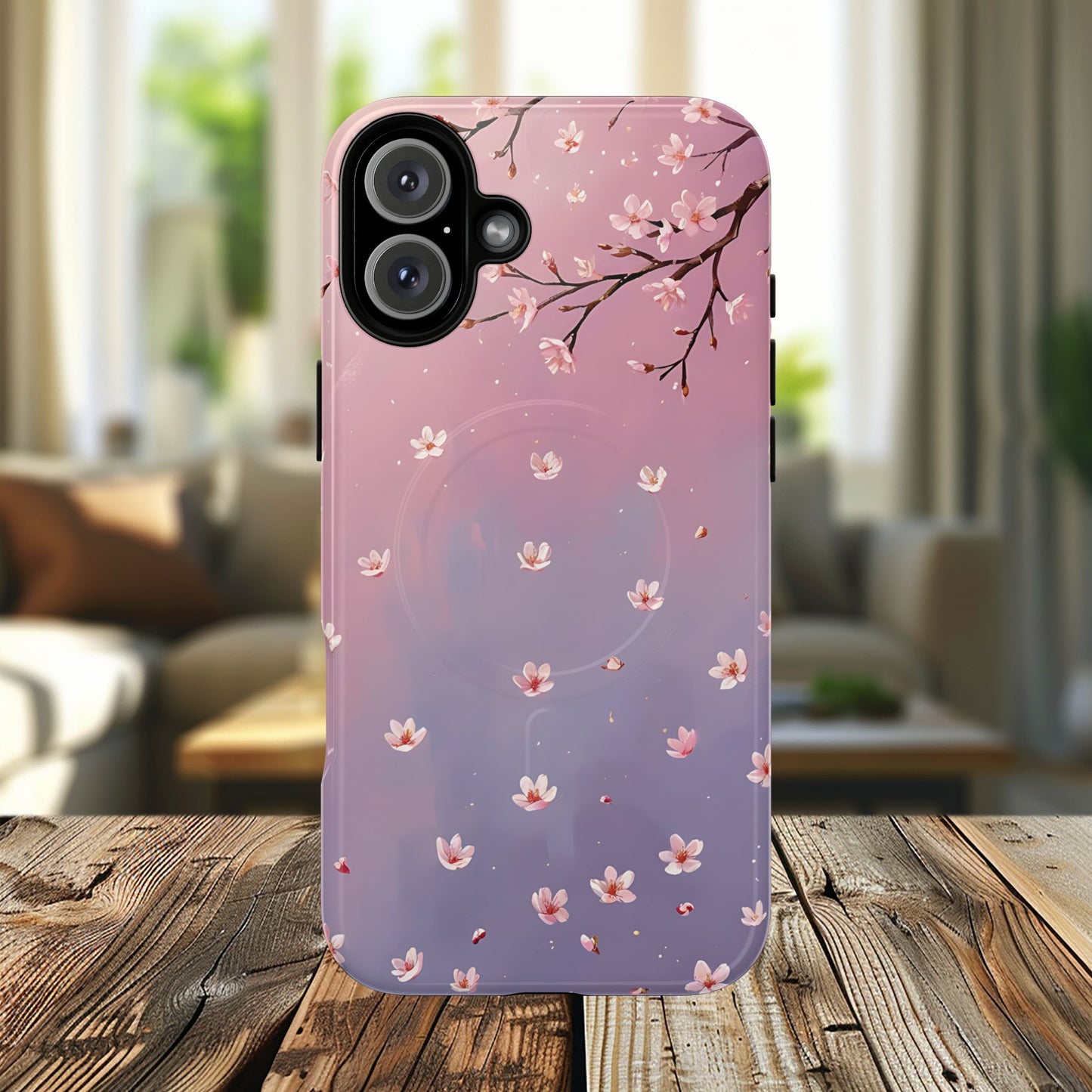 Tiny Cherry Blossom Floral Tough Magnetic Phone Cases, Durable Phone Cover, Floral Design Case, iPhone Protector, Cute Gift for Her