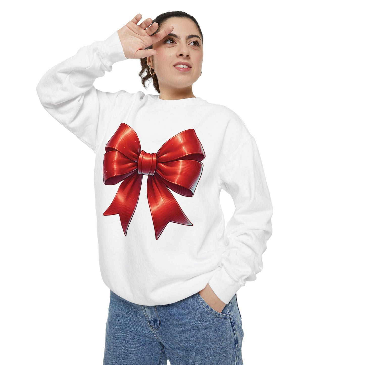 Bow Charm Valentines Unisex Comfort Colors Garment-Dyed Sweatshirt