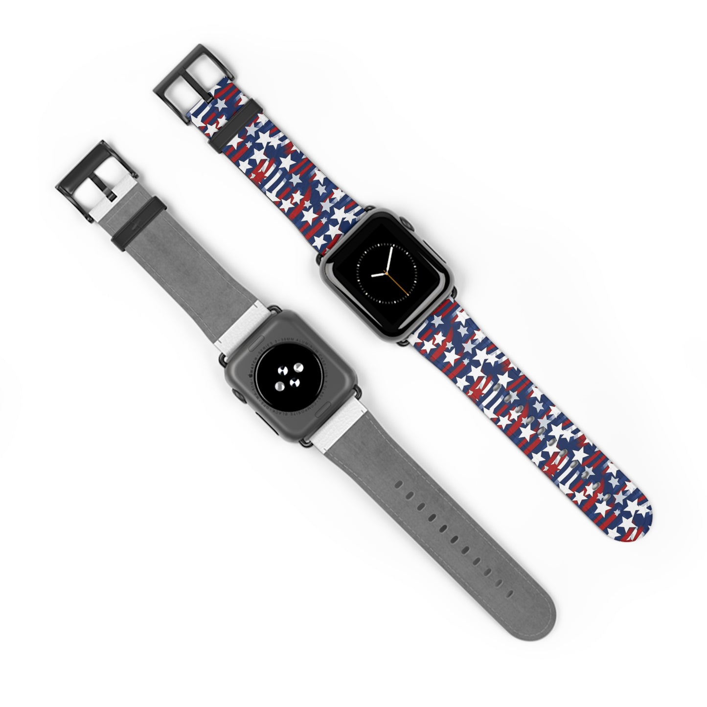 Patriotic Waves - Red, White & Blue Stars | USA Flag Design
