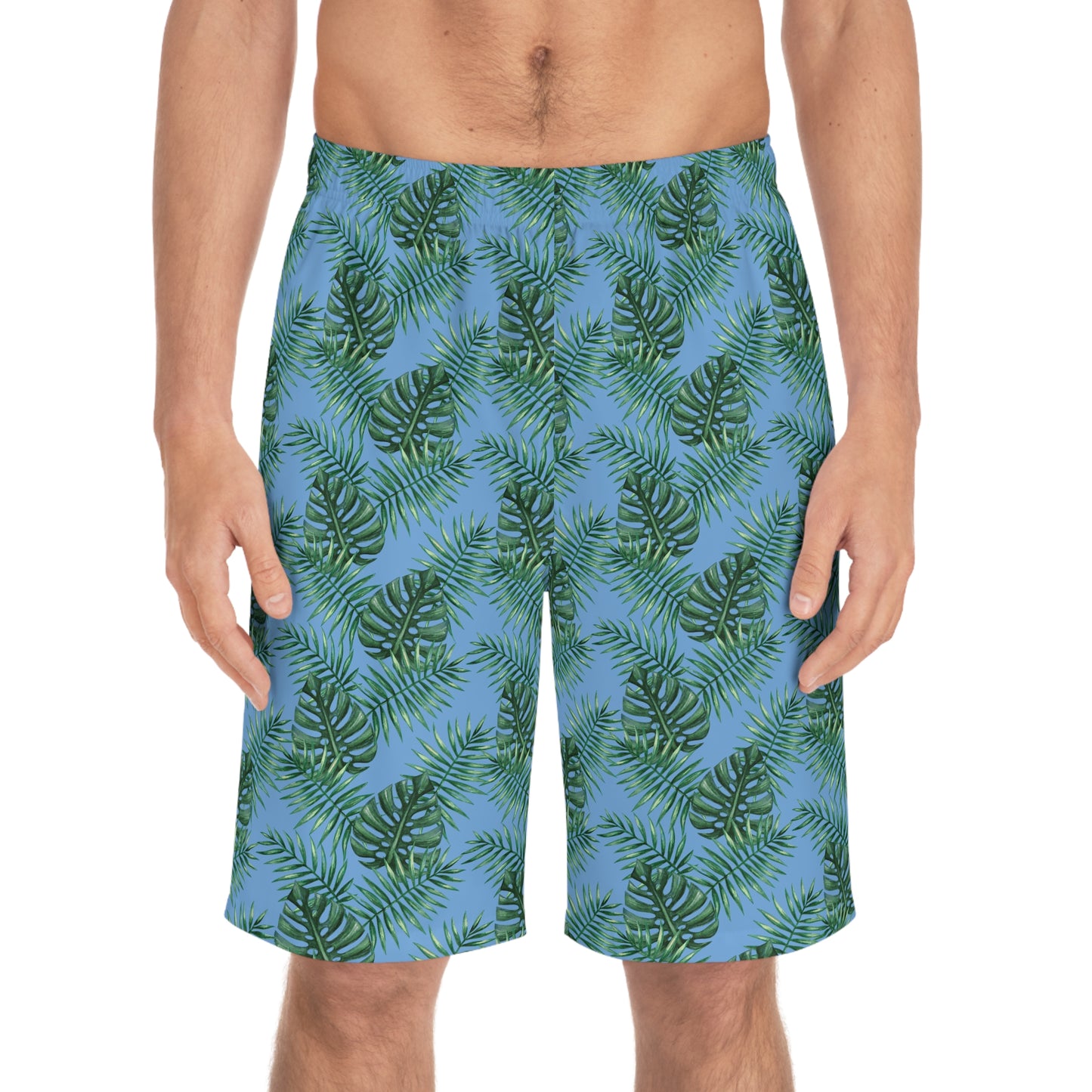 Blue Tropical Bliss Men's Board Shorts (AOP)- (PY)