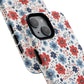 Patriotic Floral Dreams Tough Magnetic iPhone Cases, Durable, Stylish, Gift for Her, Protective Phone Cover, Spring Floral Design