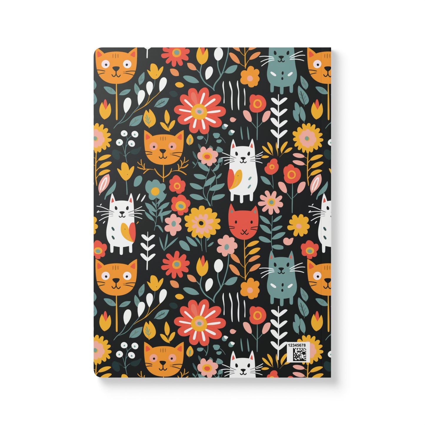 Whimsical Feline Garden Softcover Journal (With Inside Coloring Prints)