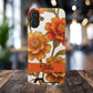 Personalized Orange Stained Glass Effect Marigold Floral Cardholder iPhone and Samsung Case
