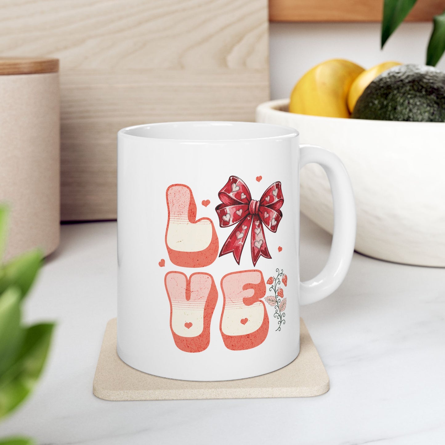 LOVE Coquette Ceramic Mug Gift - 11oz & 15oz - BPA & Lead-Free