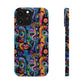 Psychedelic Visions Slim iPhone Case - Vibrant Design for Artistic Souls