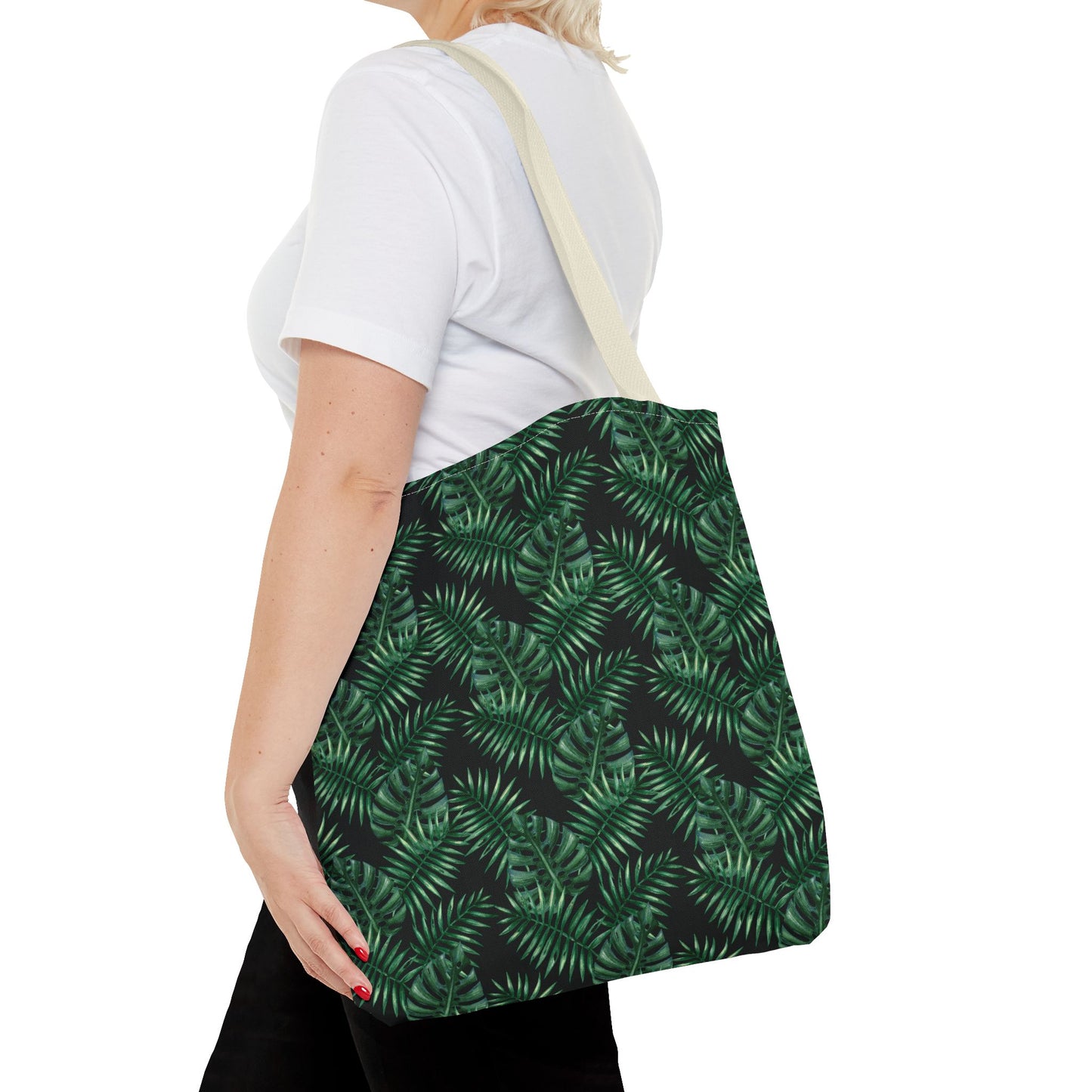 Black Tropical Bliss Tote Bag