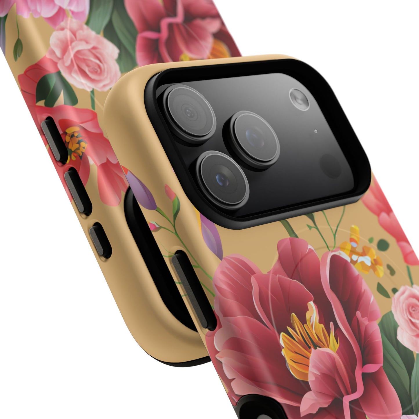 Sunset Botanica Tough iPhone Magnetic Case, Gifts for Her, MagSafe® iPhone® Tough Case, iPhone 13, 14, iPhone 15, iPhone 16, 17, Pro, Pro Max, Plus.