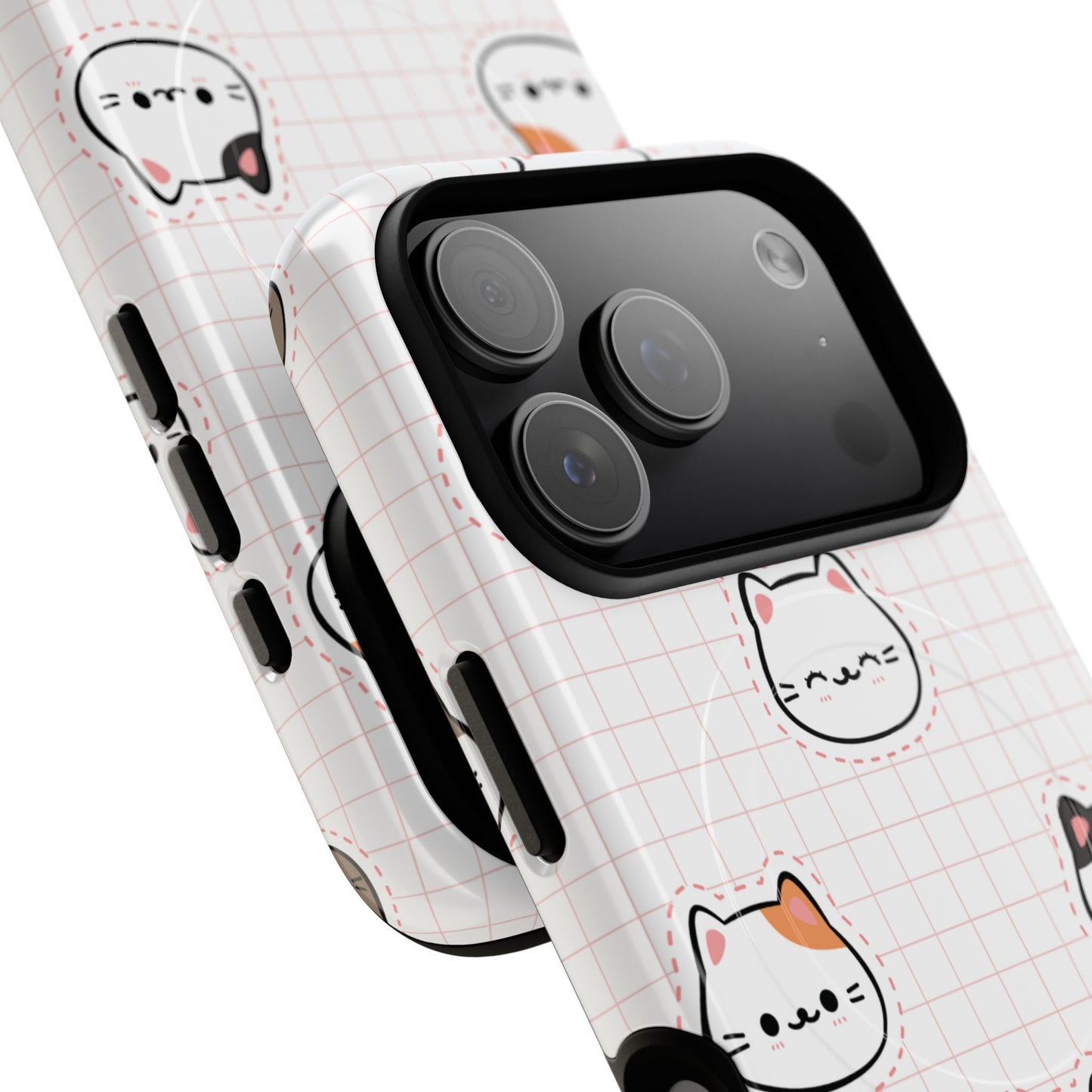 Cute Cat Tough Magnetic Case, iPhone Cover, Cat Lover Gift, Cute Cat Accessories, Pet-Themed iPhone Case