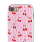 Personalized Cherry Blossom Dreams Flexi Case — Pink Retro Cherry iPhone® 7/8, 11, 12, 13, 14, 15, 16, 17, X/XS, SE, XR, Mini, Pro, Pro Max, Plus Cases.