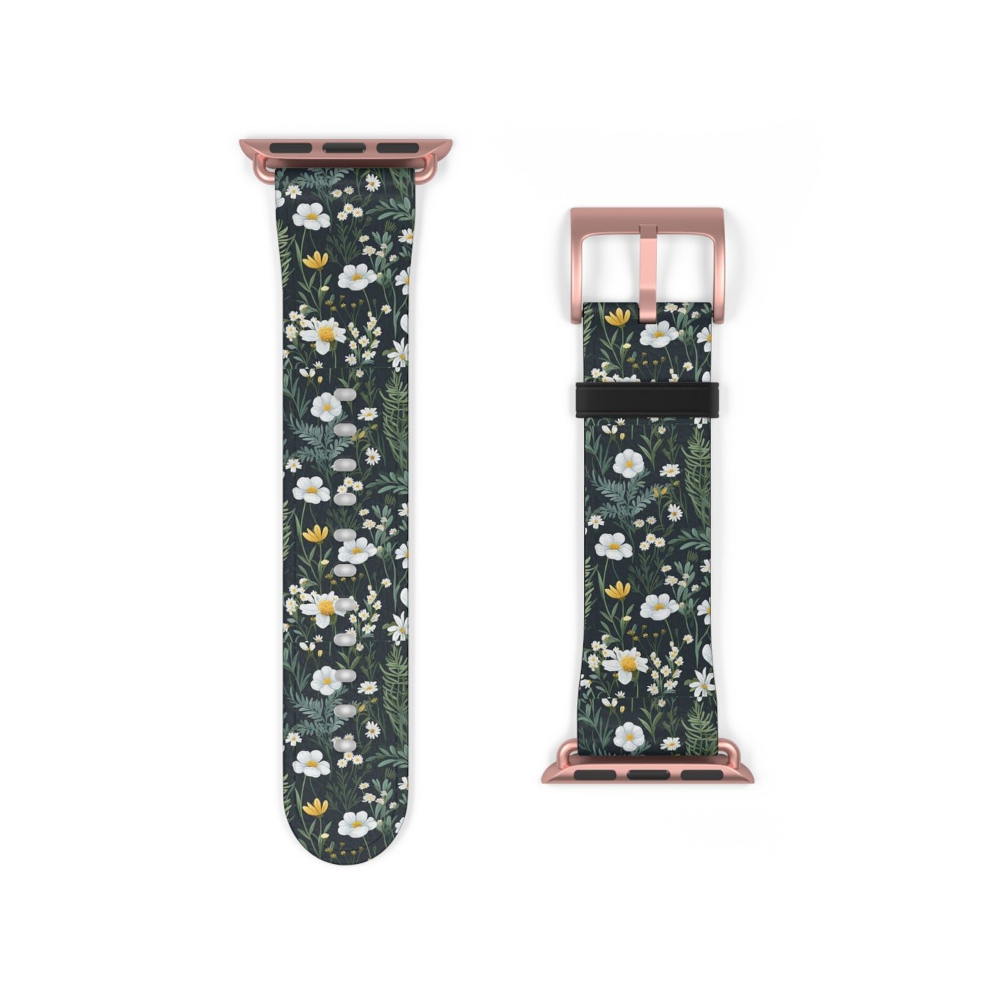 Daisy Delight Floral Print Watch Band - Stylish Accessory for Everyday Wear.