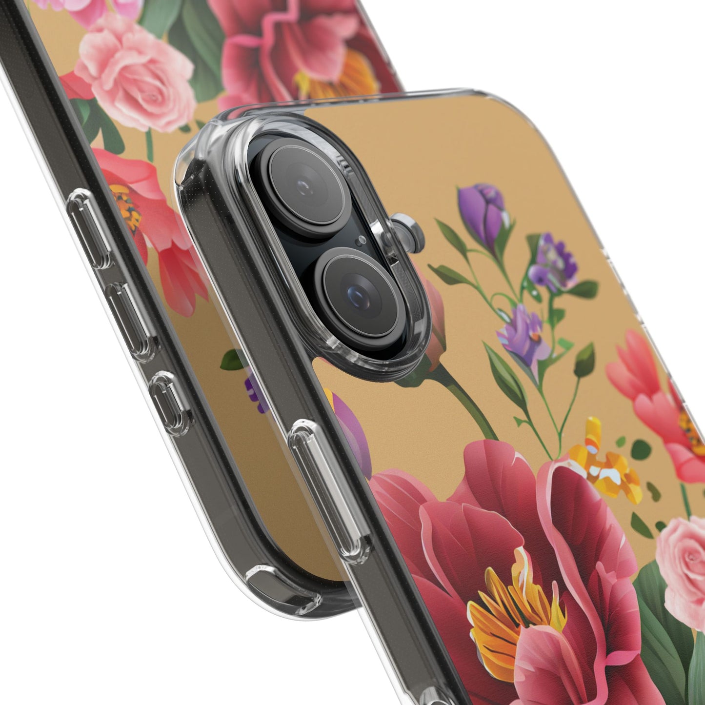 Clear Floral Bible Verse Phone Case — "Let Your Light Shine" (Matthew 5:16) for iPhone and Samsung Cases.