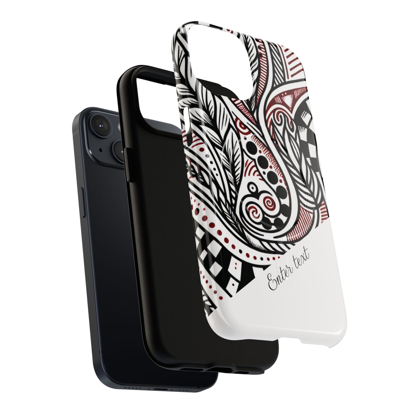 InkWhirl Fusion Stylish Tough Magnetic iPhone Case,  Unique Design, Gift for Him/Her, Trendy Accessory, Artist Collaboration, Durable Protection,Magsafe iPhone case