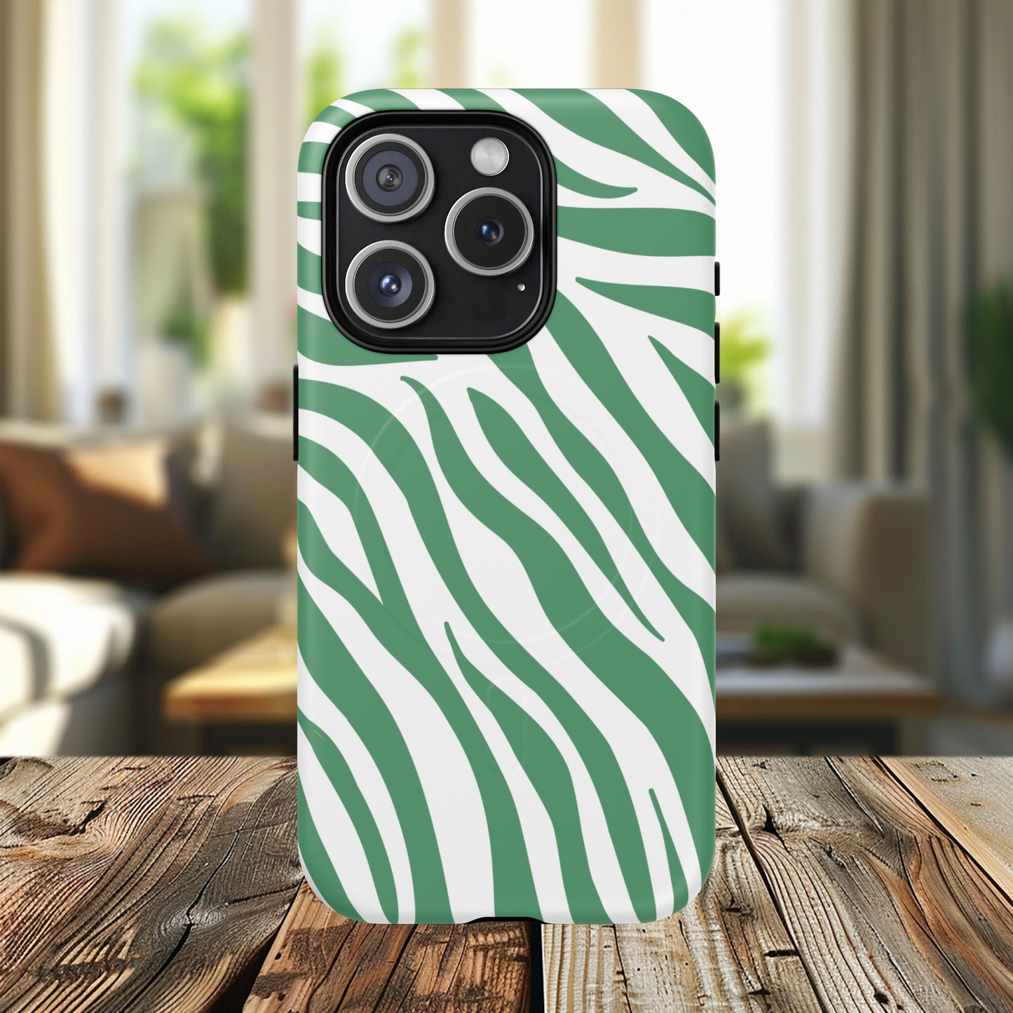 Trendy Zebra Print iPhone Case, Stylish Tough Magnetic Case for iPhone, Animal Print Accessory, Unique iPhone Cover, Gift for Animal Lovers